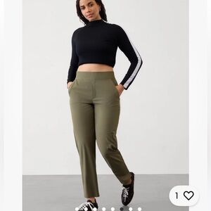 ATHLETA Brooklyn  4-pocket Ankle Pants Moss Green Size 4